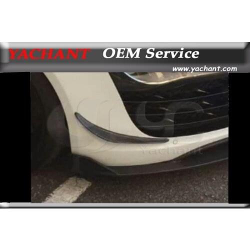 Car-Styling Dry Carbon Fiber Front Canard Fit For 2008-2015 R8 V8 V10 OEM Front Bumper Canards