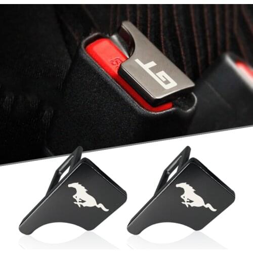 Car Safety Buckle Clip Seat Belt Plug Alarm Canceler Stopper For Ford Mustang GT Auto Accessories