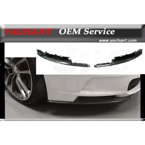 Car-Styling Auto Accessories Dry Carbon Fiber Front Bumper Lip 2 Pcs Fit For 2007-2012 Aston Martin DBS OEM Style Front Splitter