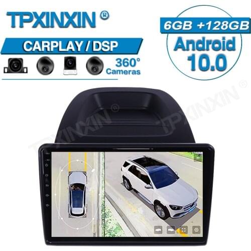 6+128G ROM For Ford Ecosport 2018-2020 Android 360 HD Auto Surround View Camera Car Multimedia Player Stereo Radio GPS Navigtion