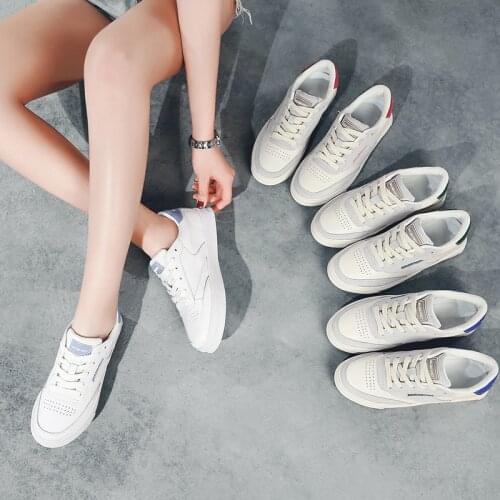 Women Flat Shoes 2020 Genuine Leather Flat Lace Up Shoes Fashion Breathable Ladies Platform Shoes Clearance 1320