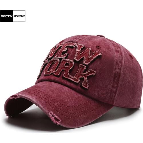 NORTHWOOD NEW YORK Mens Summer Cap Baseball Caps For Women Dad Hats Washed Cotton Snapback Trucker Cap NY Hat Bone Casquette