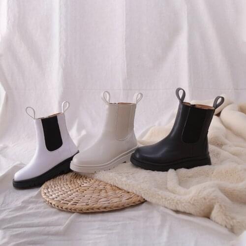 Toddler Girl Martin Boots Chelsea Elegant Autumn Childrens Shoes for Girl Rubber Boots for Girl Winter Boots Kids Leather Shoes