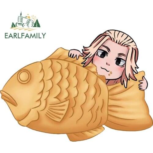 EARLFAMILY 13cm x 9.5cm for Tokyo Revengers Creative Car Sticker Laptop Wall Motorcycle Mikey Decals Scratch-Proof Anime Decor