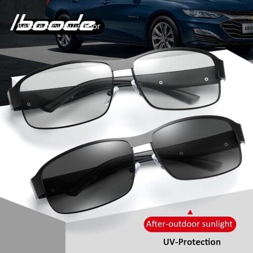 Iboode Men Classic Retro metal Polarized Sunglasses Lighter Design Square Frame UV400 Shades Protection brand design Sun glasses