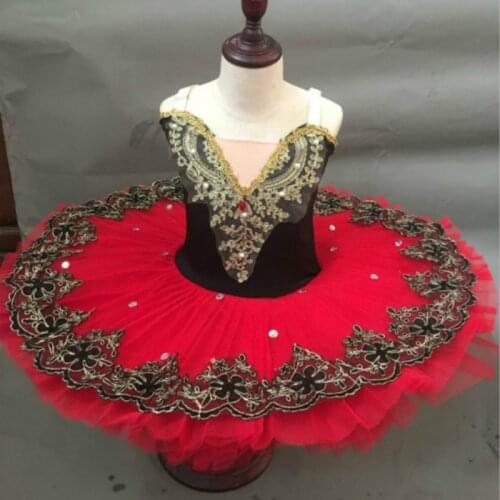 Red Ballet Tutus Dress Child Adults Swan Lake Ballet Dancing Costumes Clothes Professional Girls Tutu Dress Dance Outfit Women