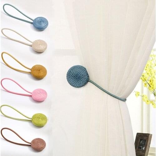 Magnet Curtain Straps European Style Living Room Wild Creative Curtain Buckle Hook Wall Hook Straps Ropes Curtain Clip