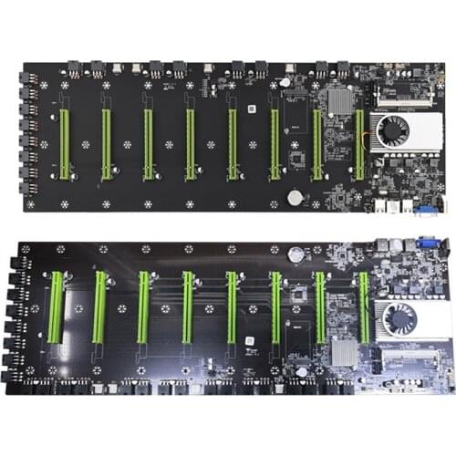 Btc-d37 Mining Motherboard Expandable 8 Pcie 16x Usb2.0 Ddr3 Sodimm Slot Support 1066/1333/1600mhz For Btc Miner
