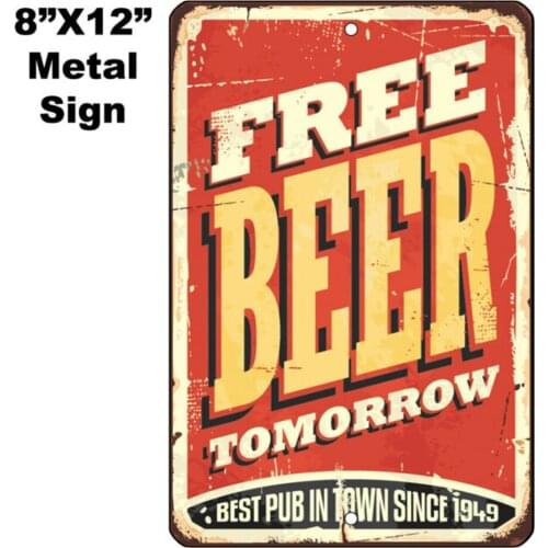 8"x12" METAL SIGN - Beer #18 Vintage Looking Craft Game Room Bar Man Cave Gift