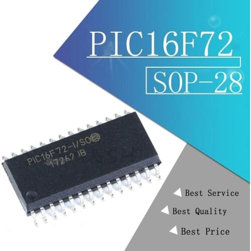 5PCS PIC16F72-I/SO PIC16F72 16F72 SOP28 IC MCU 8BIT 3.5KB FLASH 28SOIC