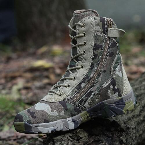 2021 autumn and winter combat boots mens new marine high help waterproof training tactical wear-resistant military shoes