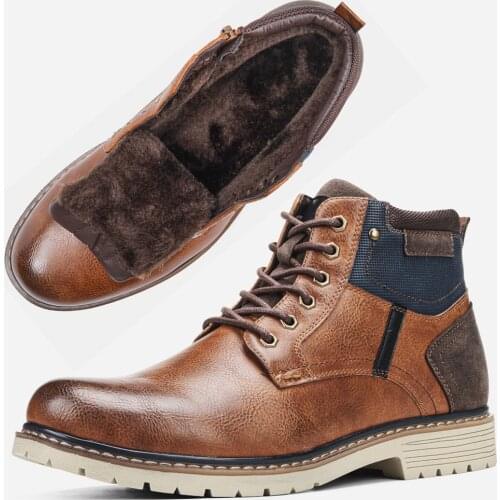 40-46 Mens winter shoes warm 2020 Comfortable Non-Slip men snow boots