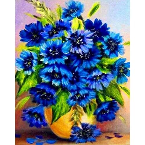 PhotoCustom Acrylic Paint By Numbers Kits Flowers DIY 60x75cm Oil Painting By Numbers On Canvas Frameless Handpaint Home Decor