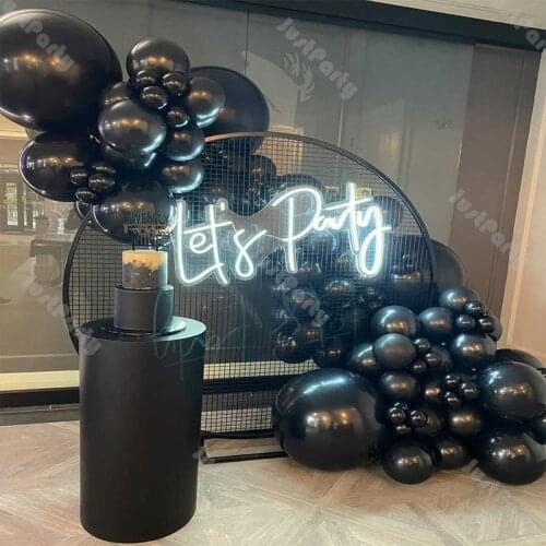94pcs Matte Black Balloon Arch Garland Kit DIY Wedding Decorations Birthday Party Anniversary Gender Reveal Baby Shower Decor