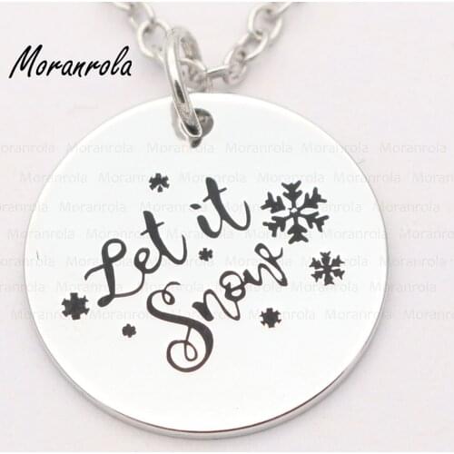 New arried which song named"LET IT SNOW " Copper necklace Keychain, Happy winter vacation jewelry,Christmas theme jewelry