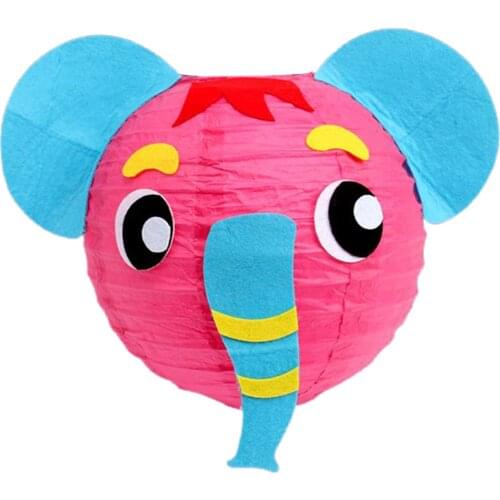 Portable Cartoon Animal Shape DIY Handmade Luminous Lantern Mid-Autumn Decor