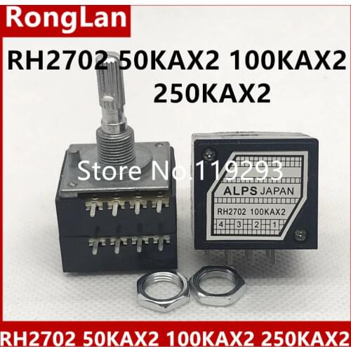 [BELLA]ALPS precision chip resistors enthusiast stepping double volume potentiometer RH2702-50KA 100KA 250KA index--10PCS/LOT