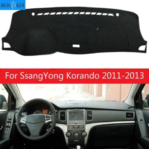 For SsangYong Korando 2011 2012 2013 Dashboard Cover Sun Shade Non-slip Dash Mat Pad Carpet Car Stickers Interior Accessories