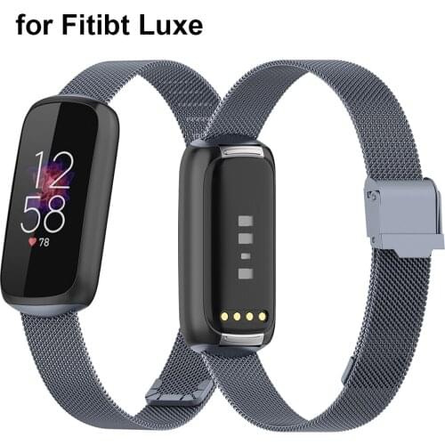 Mesh Band Strap Steel Band Mesh for Fitbit Luxe Watch Stainless Steel Milanese Loop Replacement Strap for Fitbit Luxe