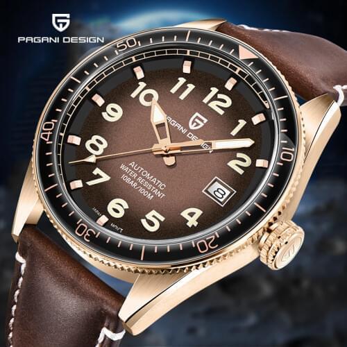 Pagani Design Luxury Watches For Men Automatic Mechanical Military Wristwatch Business Leather Band Mens Watches reloj hombre