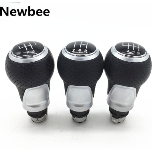 Newbee Manual 5/6 Speed Car Gear Shift Knob Lever Stick Pen Handle Head For Audi A4 S4 B8 8K A5 8T Q5 8R S Line 2007-2014 2015