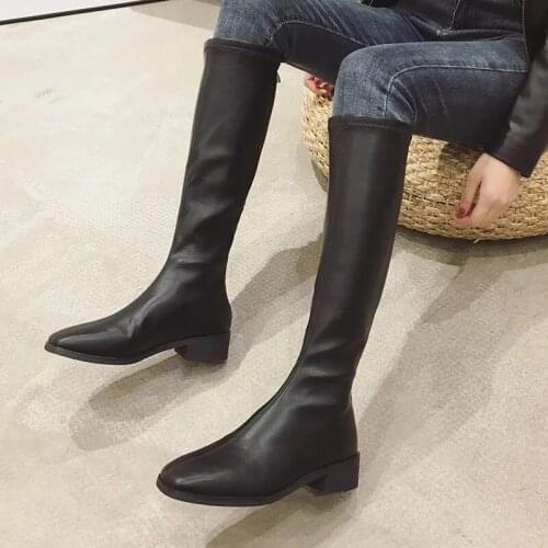 Knee High Boots For Women Autumn Winter 21 Gothic Punk Designer Platform Demonia Chelsea Boots Female Shoes Long Knight Booties