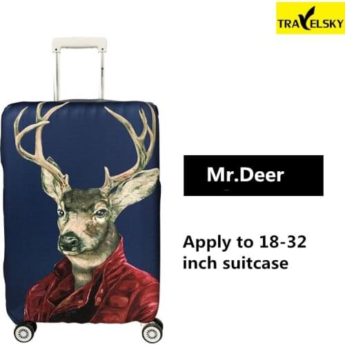 Travelsky New Arrive Animal Printing travel Trolley case thickening dust luggage cover Protective Suitcase Cover for 18-32 inch