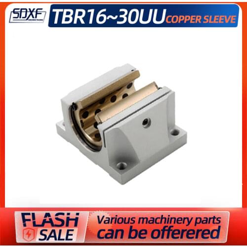1/2/4PCS linear bearing widened open box slider TBR16/20/25/30UU with copper sleeve