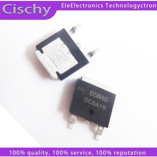 10PCS AOD5N40 D5N40 FQD5N40 TO-252 5A 400V