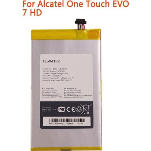 100% Original high quality Mobile Phone Battery 4150mAh TLP041B2 battery for Alcatel One Touch EVO 7 HD battery