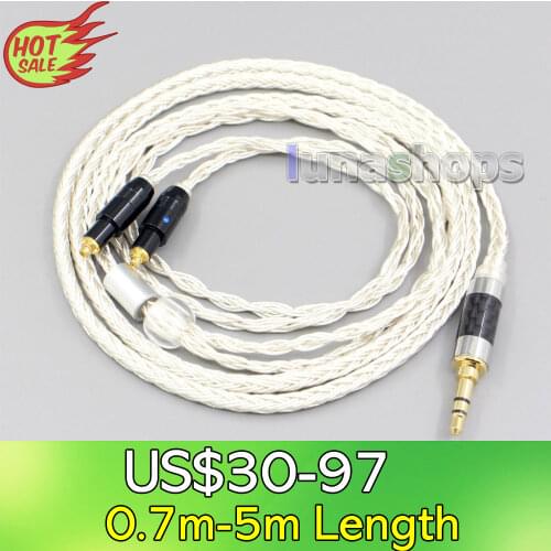 LN007234 16 Core OCC Silver Plated Earphone Cable For Shure SRH1540 SRH1840 SRH1440