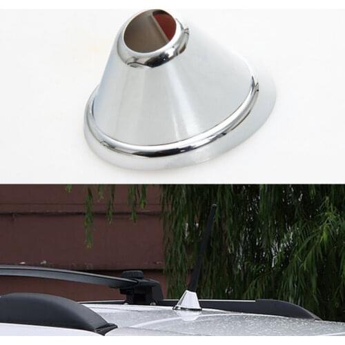 1x Chrome ABS Decorative Car Roof Antenna Cap Cover Trim Styling Sticker Fit For Jeep Compass Patriot