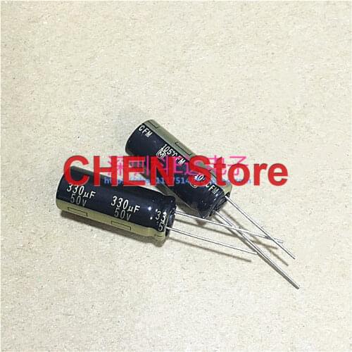20PCS matsushita capacitor FM Series 50V330UF 10X20MM ultra low internal resistance Electrolytic Capacitor 330uf 50v