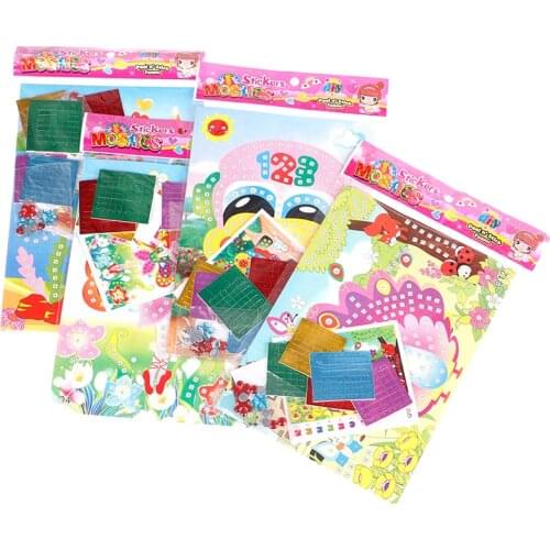 3pcs 3D Jigsaw Puzzle DIY Crystal Crafts Toy Mosaic Sticker Kids Children Toys