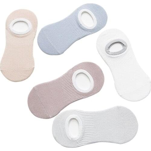 5 Pairs New Summer Women Socks Breathable Solid Color Boat Socks Cotton Ankle Socks Girls Female Invisible Socks Female sox