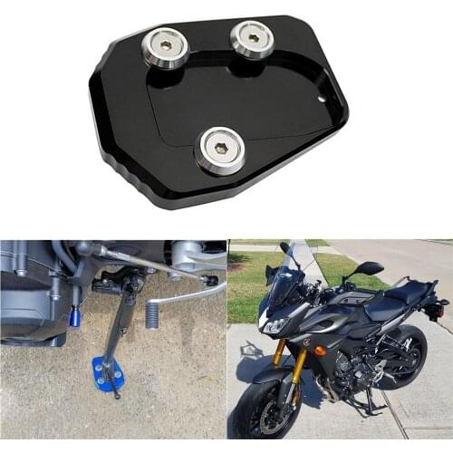 Kickstand Side Pad stand Enlarge Extension Foot Plate For YAMAHA MT-09 MT09 Tracer 2014 2015 2016