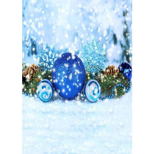 Christmas snow crystal ball blue photo background studio photography background