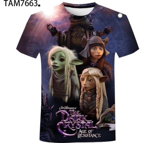 New Fashion Childrens Cartoon Comic Dark Crystal Unisex T-Shirt Mens Short Sleeve 3D Printing T-Shirt Streetwear Top