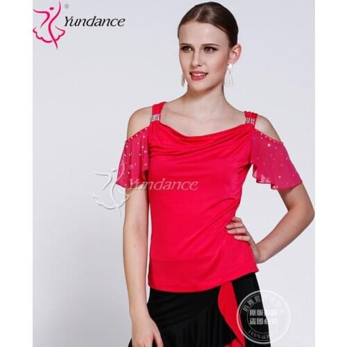 Customized Lady Latin Dancing Shirt Modern Dancing Shirt Waltz Valse Tango Galop Fox Trot Social Dance Suit B-2679