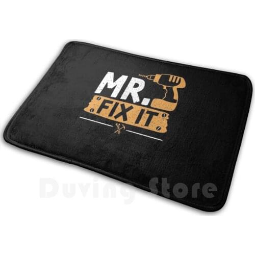 Mr Fix It - Handyman Mat Rug Carpet Anti-Slip Floor Mats Bedroom Handyman Funny Tools Builder Carpenter Dad Repairman Man