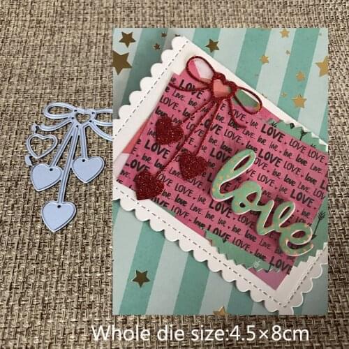 XLDesign Craft Metal Cutting Dies love heart bowknot ornament Scrapbooking Paper Card Craft Album DIY Embossing Die Cuts