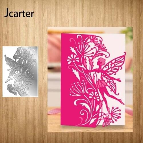 Angel Girl Wings Flowers Frame New Design Metal Cutting Dies Craft Stencil Scrapbook Handmade Card Make Shape Album Decoration