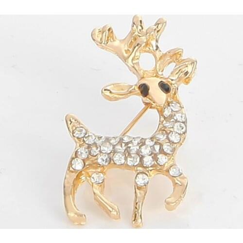 New Fashion Jewelry Simple Exquisite Full Crystal Sika Deer Brooch Wholesale Brooch Accesorios Mujer Brooches For Women