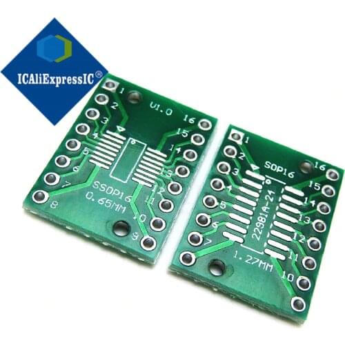 10PCS TSSOP16 SSOP16 SOP16 to DIP16 Transfer Board DIP Pin Board Pitch Adapter In Stock