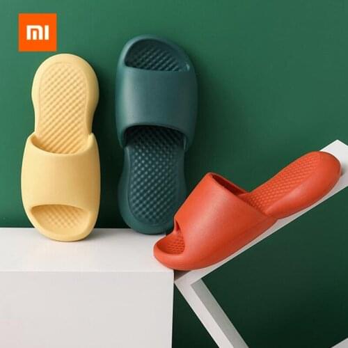 Xiaomi Men Women Couples Flat Slippers Summer Flip Flops Sandals Household Casual Bath Slip On Slides Colorfully and Non-slip
