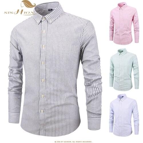 Sishion Men's Striped Shirts