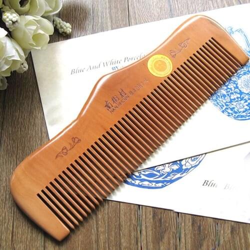 Party Favors Natural Peach Wood Comb Close teeth Anti-static Head Massage Hair Care Wooden Tools Beauty Accessories Hairdressing
