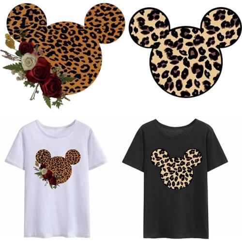 Cartoon Animals Heat Transfer Patch Stripes Applique Thermo Stickers On Women Cothes Iron On Patch For Clothing Custom Washable