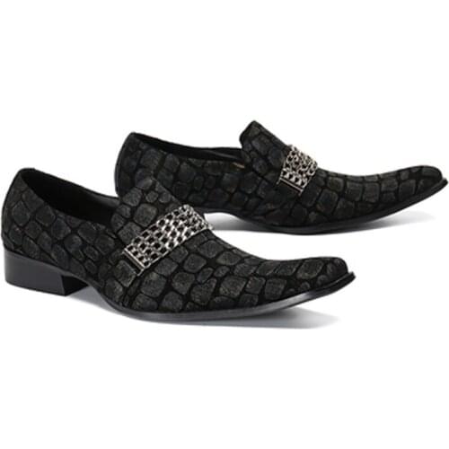 Italian black mens shoes genuine leather slip on oxford shoes for men pointed toe dress business office male suit shoes size47