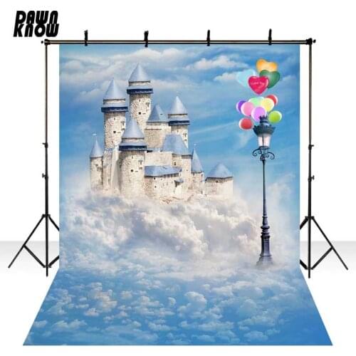 DAWNKNOW Wonderland Castle Vinyl Photography Background For Newborn Balloon Photo Shoot Backdrop For Wedding Photo Studio S1786